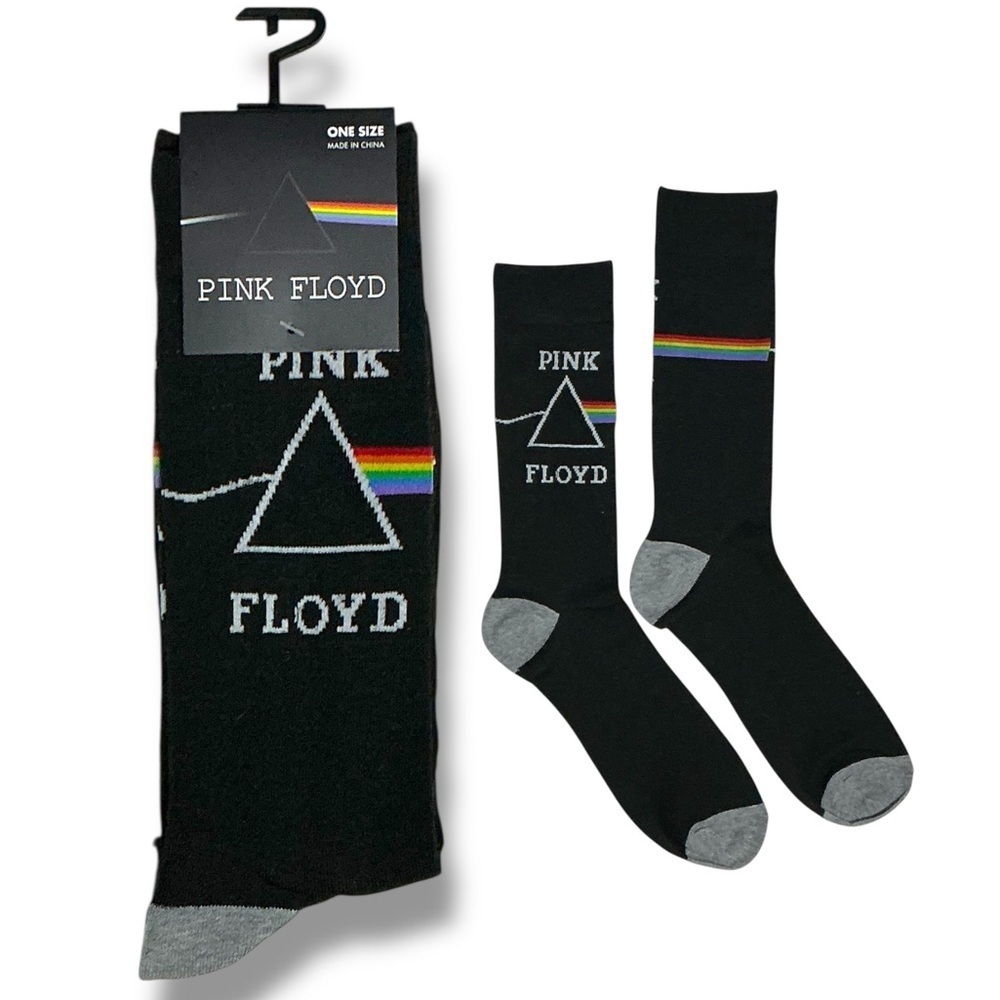 Pink Floyd Crew Socks Novelty Mid Calf Casual Dress Black Unisex Adult One Size